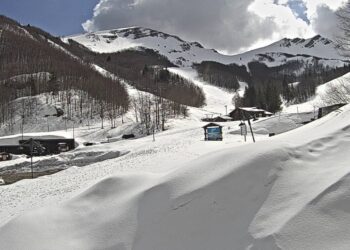 La Val di Luce ancora abbondantemente innevata al 20 di Marzo