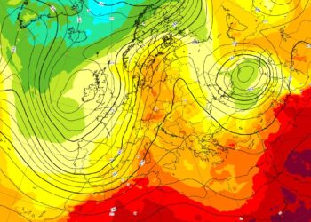 Sotto la spinta di correnti meridionali risale un’isoterma di +14° ad 850 hPa sulla Toscana