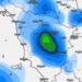 La forte instabilità ha provocato rovesci e temporali pomeridiani il giorno 7 Giugno
